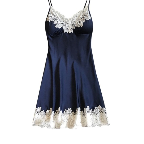 Sexy Kleid mit Spitze dunkelblau M