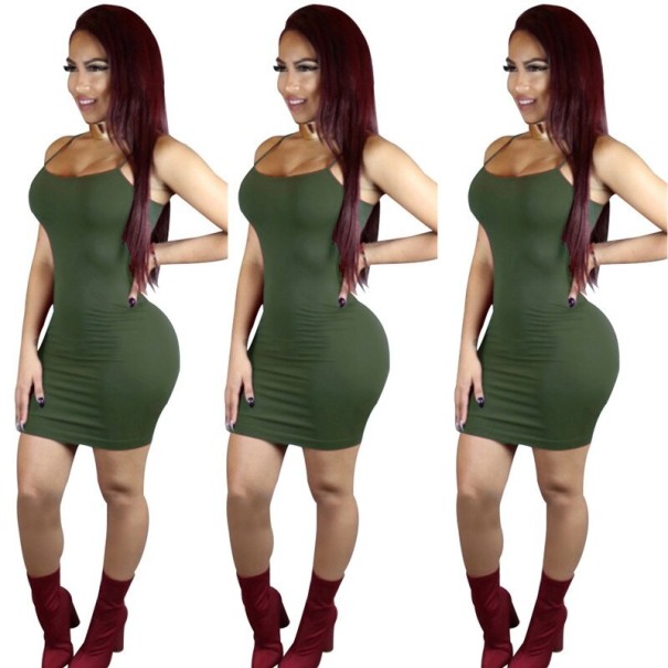 Sexy Mini Dress Erin army green S