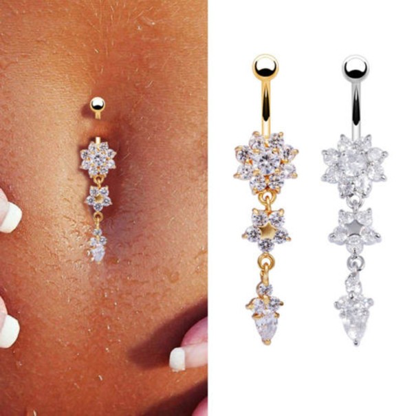 Sexy navelpiercing met hanger J1597