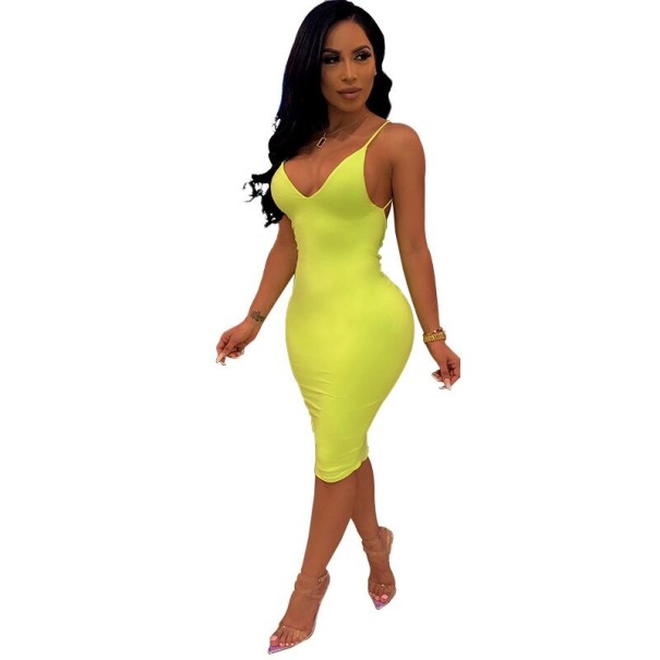 Sexy neonfarbenes Kleid neongrün XL