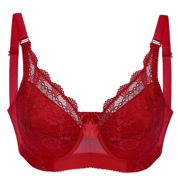 Sexy podprsenka - Plus size červená 85D