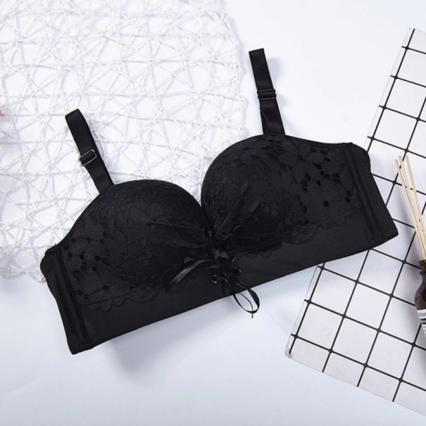 Sexy Push-up-BH mit Schnürung schwarz 85B