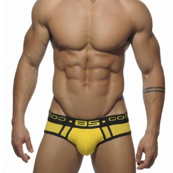 Sexy slips voor heren geel S