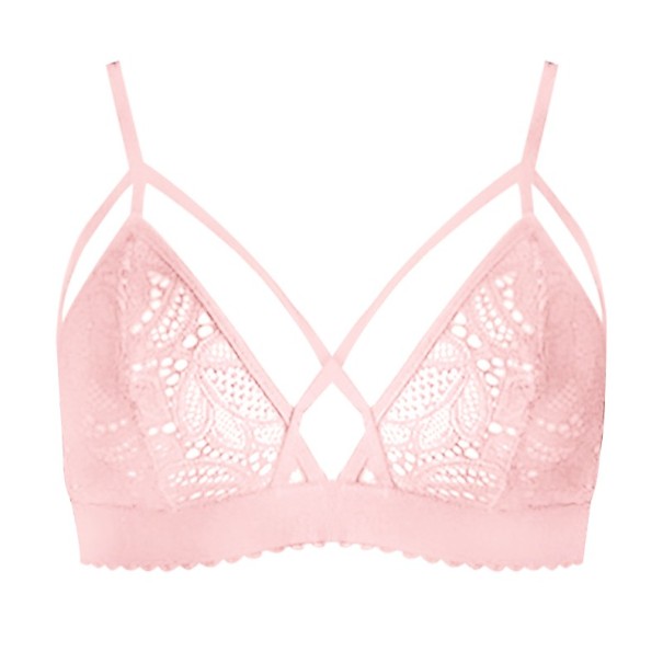 Sexy Spitzen-BH für Damen rosa XL