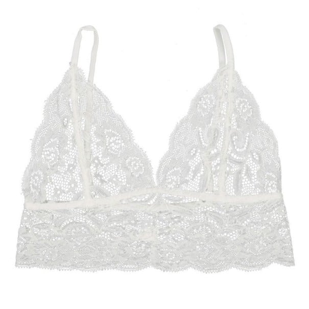 Sexy Spitzen-Bralette-BH weiß S