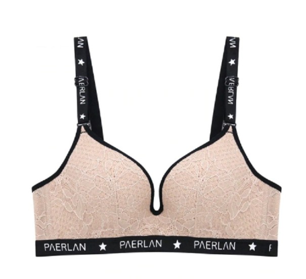 Sexy Sport-BH mit Ausschnitt beige 75B