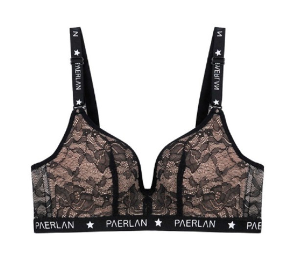 Sexy športová podprsenka s výstrihom čierna 70B