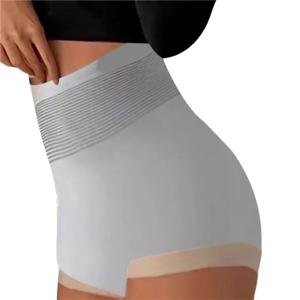 Shapewear med hög midja för kvinnor Sömlösa slimmande underkläder Mage och höftuppstramande trosor Rumslyftande trosor grå