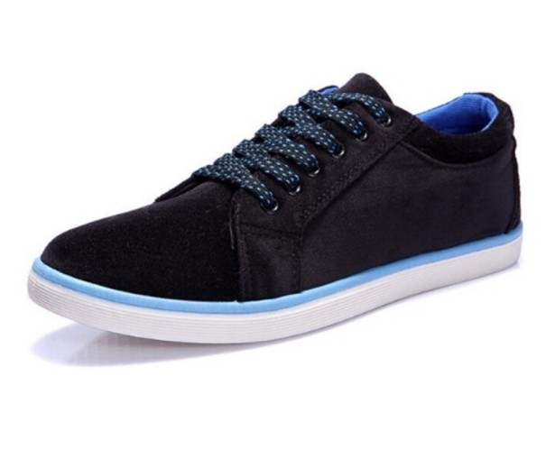 Shaun J1500 Herren-Sneaker aus Segeltuch schwarz 39