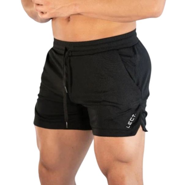 Short de course léger pour homme pour la salle de sport Short de fitness à séchage rapide en tissu extensible Coupe ample pour le sport et l’entraînement noir L