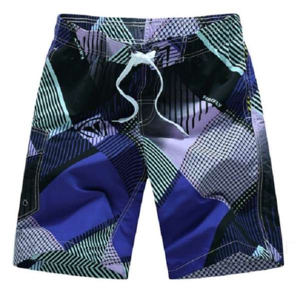 Shorts de plage pour hommes avec un motif intéressant J3360 S 1