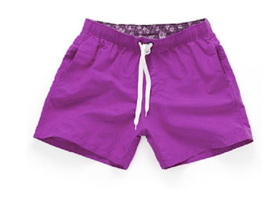 Shorts de plage pour hommes J3549 violet L