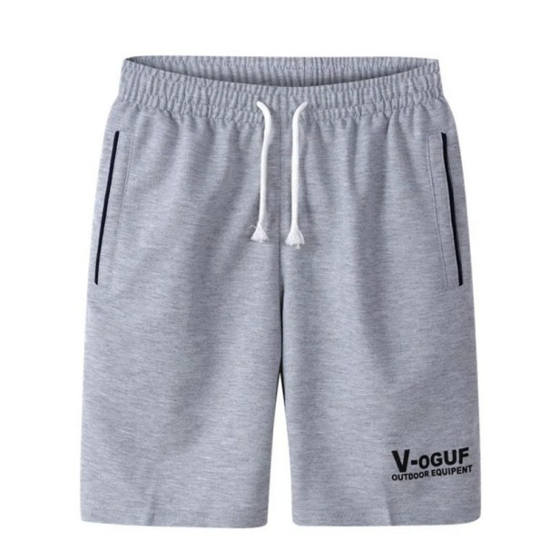 Shorts de sport d'été pour hommes jusqu'aux genoux Shorts de loisirs à séchage rapide Respirants avec taille élastique et poches pour un usage quotidien gris XS