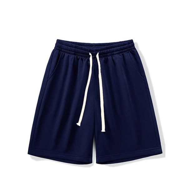 Shorts de sport pour hommes avec cordon de serrage en matériau léger et respirant pour le fitness, shorts de course pour l'entraînement, l'exercice et les loisirs bleu foncé S