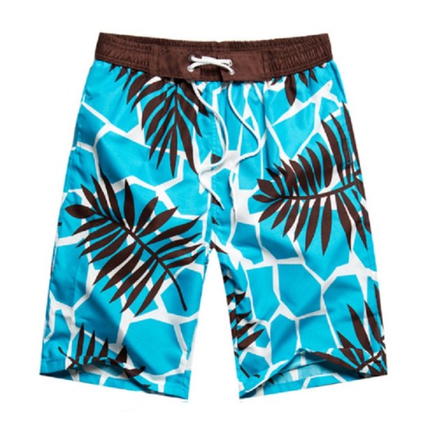 Shorts de verano para parejas con hojas de palmera S para hombres
