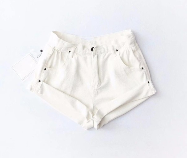 Shorts in denim da donna Ellie bianco XS