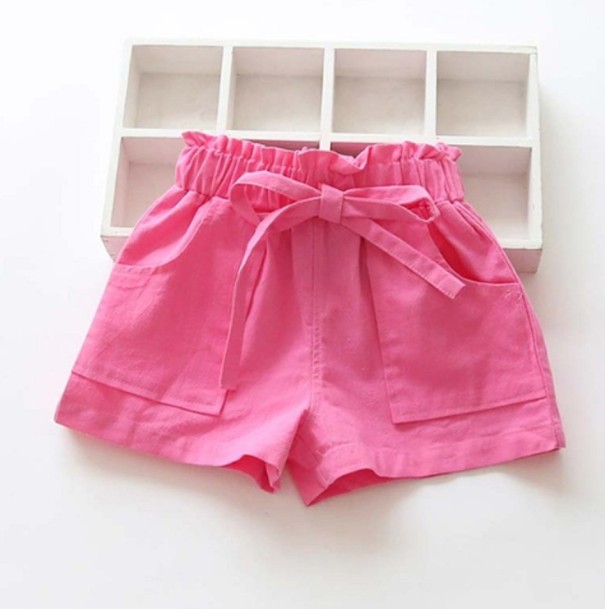 Shorts pour filles J2893 rose foncé 6