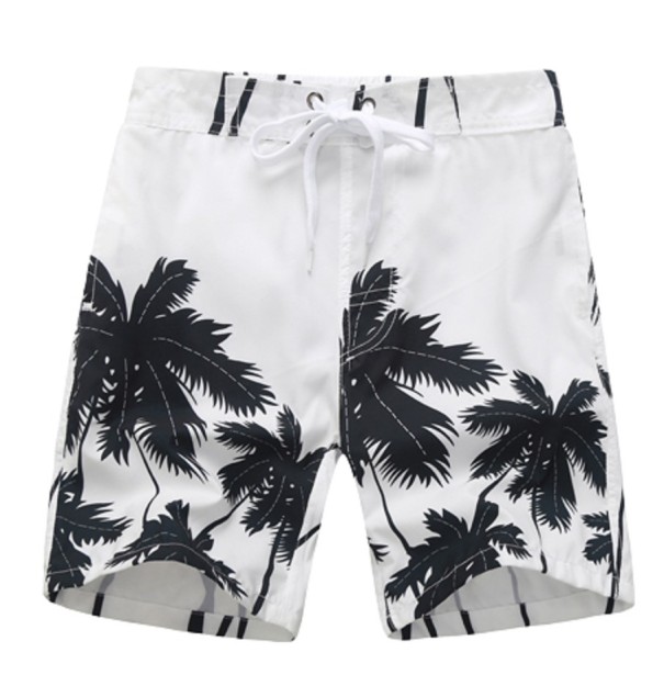 Shorts pour garçons avec des palmiers J1328 blanc 10