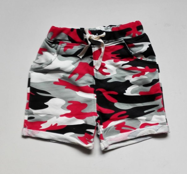 Shorts pour garçons en style militaire J905 rouge 6