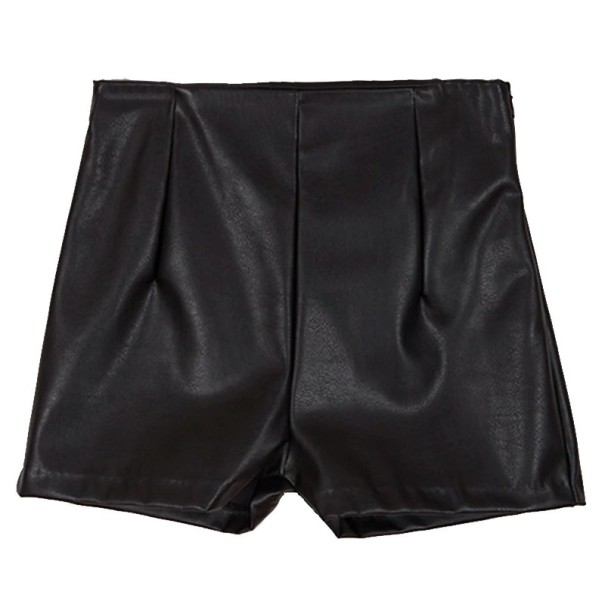 Shorts sexy en simili cuir pour femmes M