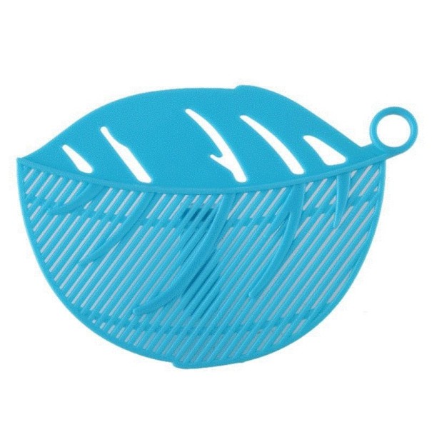 Sieb in Blattform blau