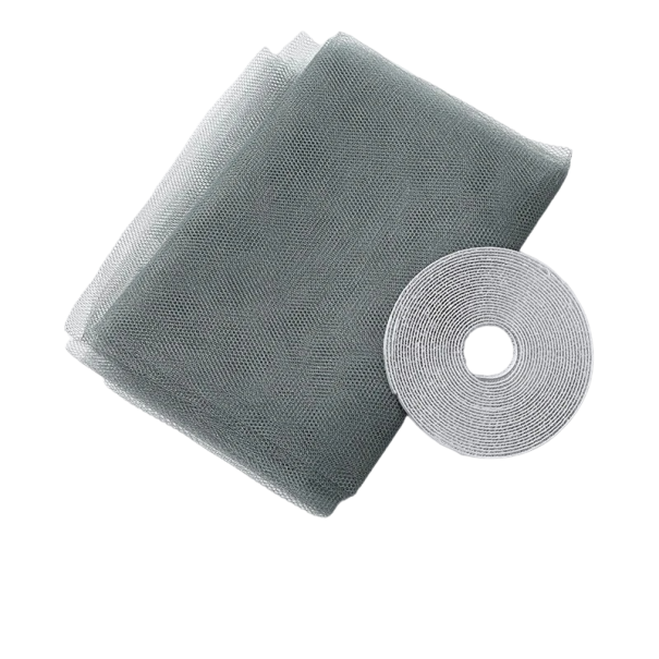 Sieť do okna proti hmyzu 130 x 150 cm Nastaviteľná sieť do okna Okenná sieť proti komárom sivá