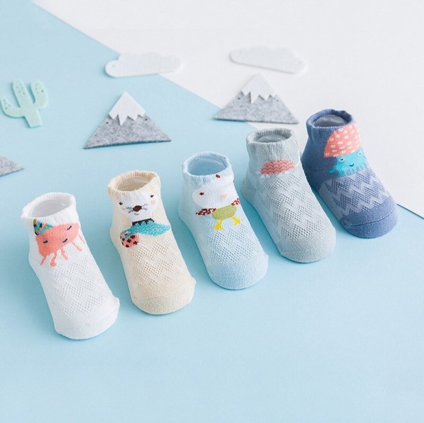 Sieťované detské ponožky - 5 párov 3-6 mesiacov C