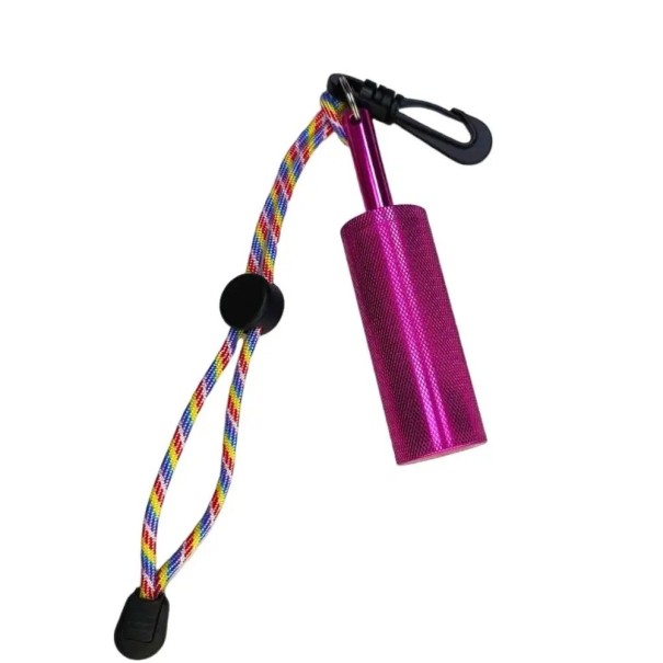 Siffleur de sécurité sous l'eau 11,8 x 2,8 cm Sifflet de signalisation pour bouteille de plongée Outil acoustique pour la communication et l'alerte des plongeurs rose