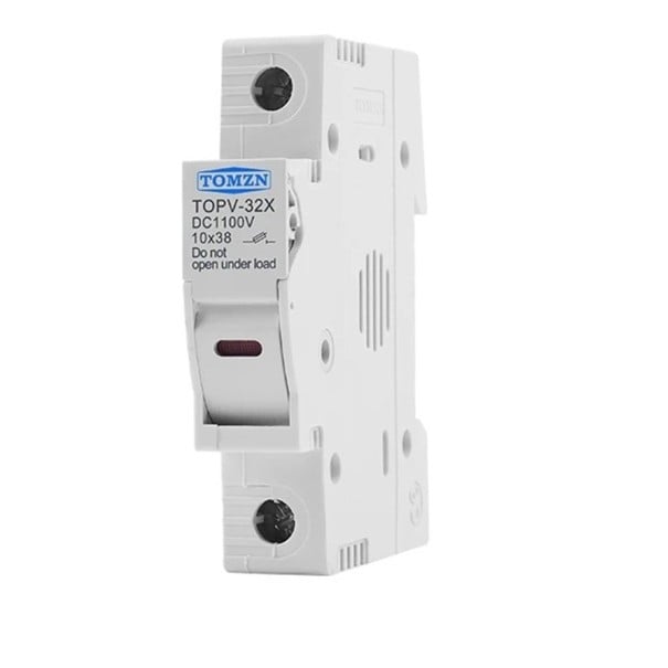 Sikringsholder DC 18 x 85,5 mm 1-pol med LED 1000 V til solcelleanlæg TOMZN TOPV-30 højvoltsbeskyttelse FV gpV 1