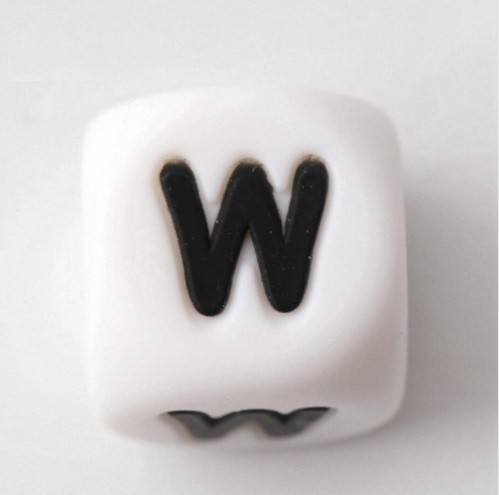 Silicone Alphabet Beads - 100 pcs W