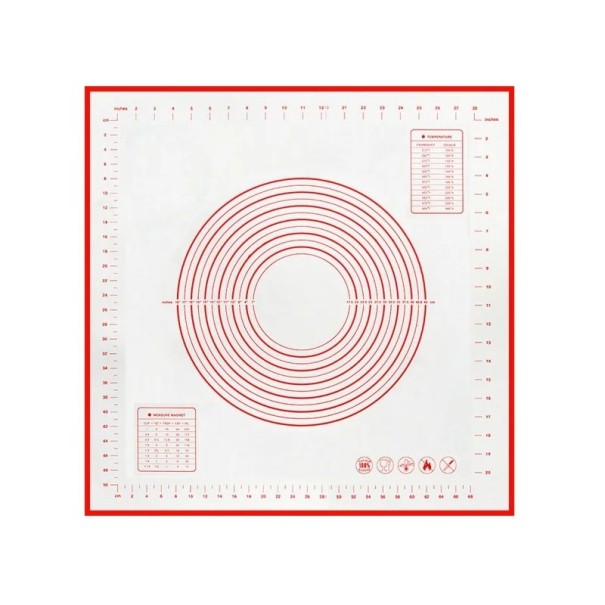 Silicone Baking Mat 60 x 60 cm Kitchen Mat for Baking Kneading Dough Surface Protection Reusable 1