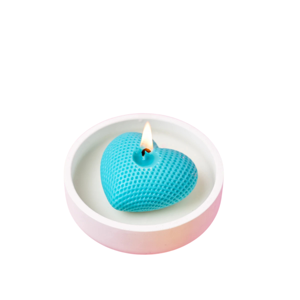Silicone Candle Mould Heart 6.9 x 7.7 cm Medium Mould with Relief Handmade Candle Making Baking Chocolate Soap Decoration 1