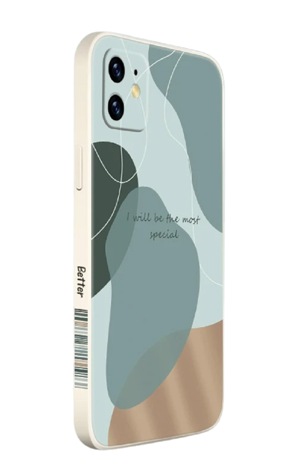 Silicone Case with Abstract Design and Inscription for Samsung Galaxy S23 Plus blue