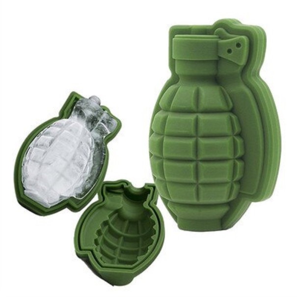 Silicone Ice Cube Tray in the Shape of a Grenade 1
