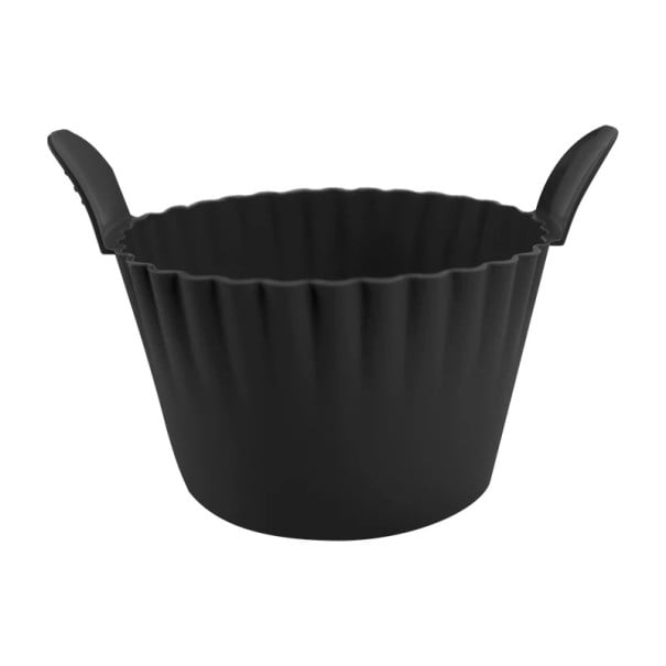 Silicone Mould for Air Fryer 8.9 x 5.5 x 7 cm Large Mould for Eggs Muffins Desserts Reusable black