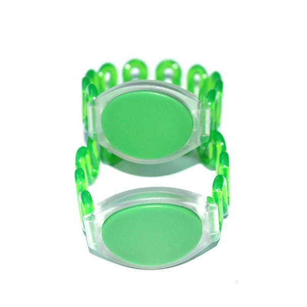 Silicone NFC Bracelet zhizaibide AL-UIDTHWD-001 with Rewritable Chip Gen1 UID 13.56 MHz and 1 KB Memory for Access Systems green