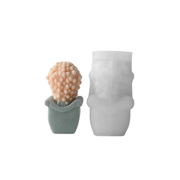 Silicone Soap Mould 11 x 6.3 cm Flowerpot with Grape Flowers Handmade Soap Candle Moulding 1