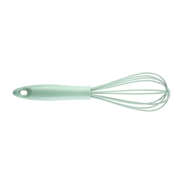 Silicone Whisk 25.4 cm Kitchen Utensil with Hanging Loop Heat Resistant green
