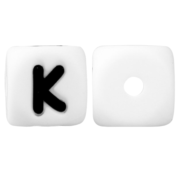 Siliconen alfabetkralen 10 stuks 11