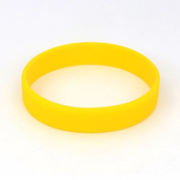 Siliconen armband 2 stuks geel 20 cm