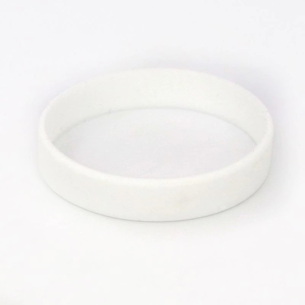 Siliconen armband 2 stuks wit 18 cm