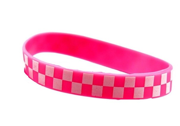 Siliconen armband H642 donkerroze