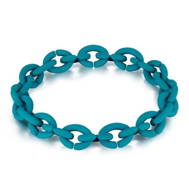 Siliconen armband voor dames turquoise