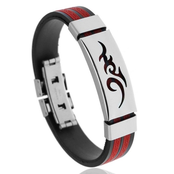 Siliconen armband voor heren H628 rood