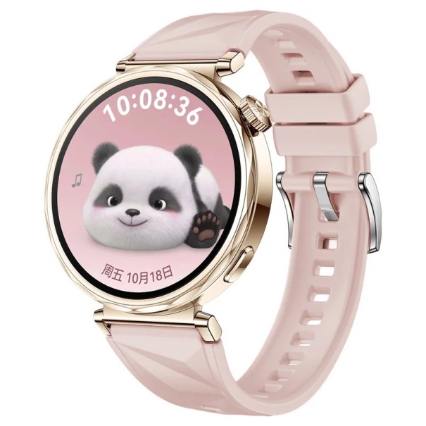 Siliconen armband voor Huawei Watch GT 3 Pro 46 mm Veilige metalen gesp Ademend zacht duurzaam vervangband voor sportieve activiteiten en comfortabel dagelijks gebruik roze