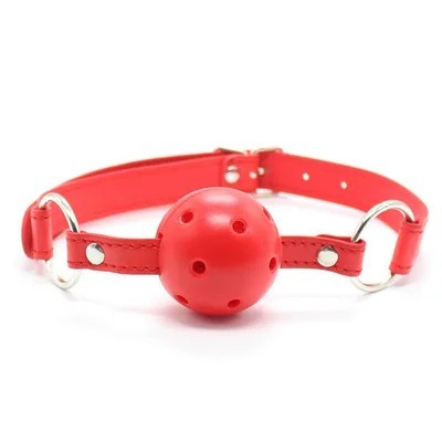 Siliconen BDSM-knevel op een verstelbare halsband met gesp, comfortabel en stevig, voor dominantie- en gehoorzaamheidsspelletjes, discrete verpakking rood