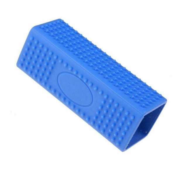 Siliconen haarborstel blauw