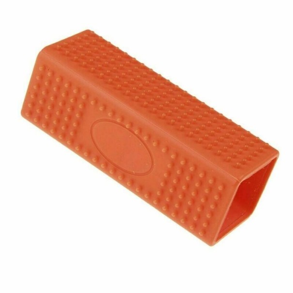 Siliconen haarborstel oranje