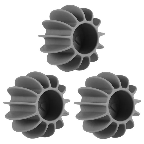 Siliconen haaropvanger voor wasmachine 3 stuks grijs