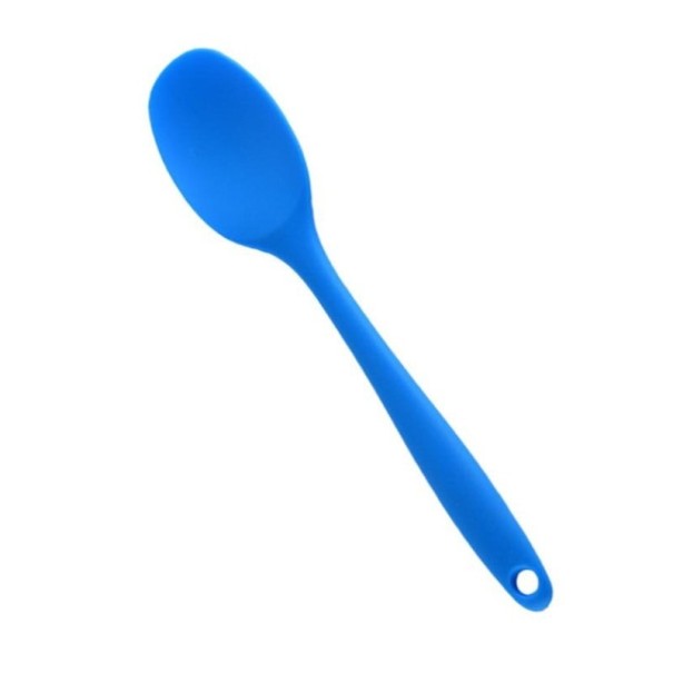 Siliconen houten lepel C215 blauw